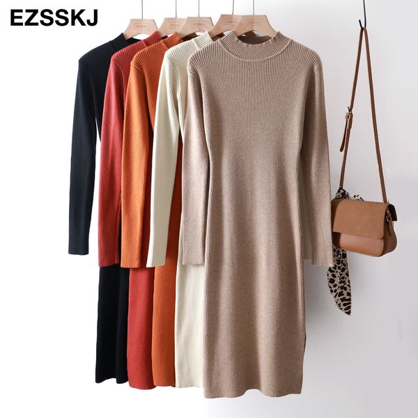 elegant long sleeve ol high-neck long sweater dress women thick knit autumn winter dress female slim bodycon basic dress casual, Black;gray
elegant long sleeve ol high-neck long sweater dress women thick knit autumn winter dress female slim bodycon basic dress casual, Black;gray