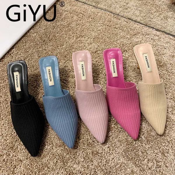 knitted elastic upper slippers home women high heel slippers female sock shoes summer designers 2020 pointed mules female, Black
knitted elastic upper slippers home women high heel slippers female sock shoes summer designers 2020 pointed mules female, Black