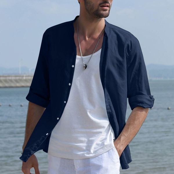 2019 men casual shirt mandarin collar breathable comfy traditional chinese style cotton polyester long sleeve shirts, White;black
2019 men casual shirt mandarin collar breathable comfy traditional chinese style cotton polyester long sleeve shirts, White;black