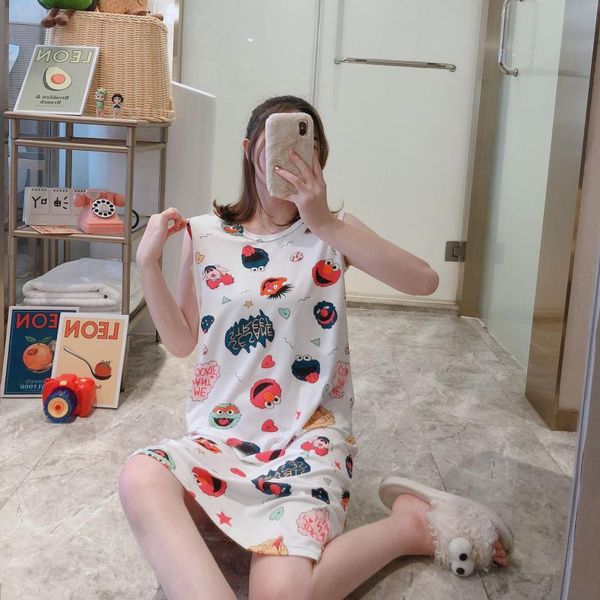 women's sleepwear 2021 women print cartoon round neck lingerie cute nightdress strap thin female underwear nighty home wear, Black;red
women's sleepwear 2021 women print cartoon round neck lingerie cute nightdress strap thin female underwear nighty home wear, Black;red