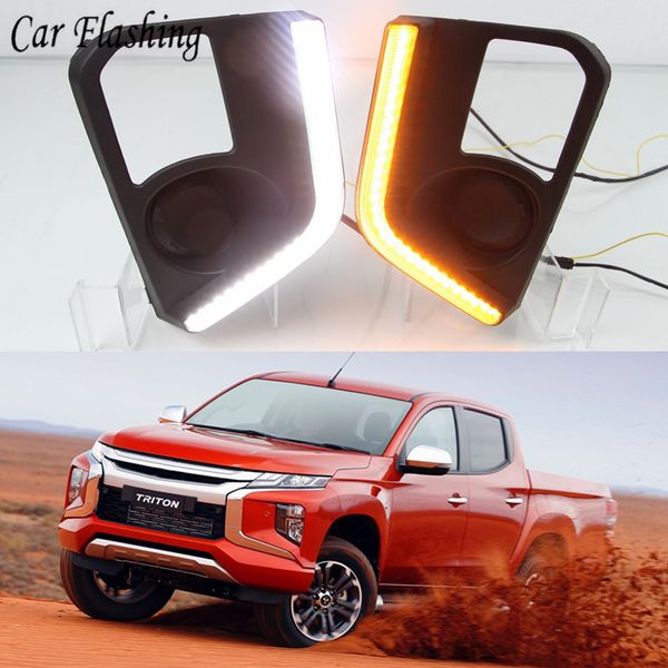 car flashing 2pcs for mitsubishi triton l200 2019 led drl daytime running lights fog lamp cover with yellow turn signal lamp
car flashing 2pcs for mitsubishi triton l200 2019 led drl daytime running lights fog lamp cover with yellow turn signal lamp