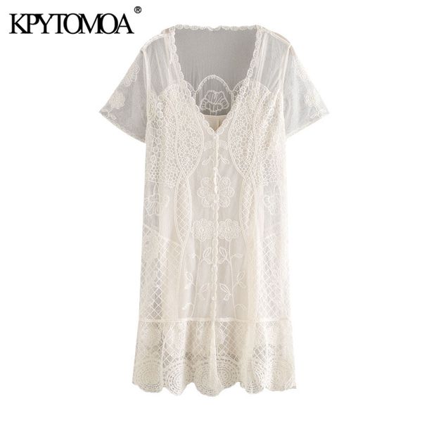 kpytomoa women 2020 chic fashion embroidered ruffled mini dress vintage short sleeve with lining see through female dresses, Black;gray
kpytomoa women 2020 chic fashion embroidered ruffled mini dress vintage short sleeve with lining see through female dresses, Black;gray