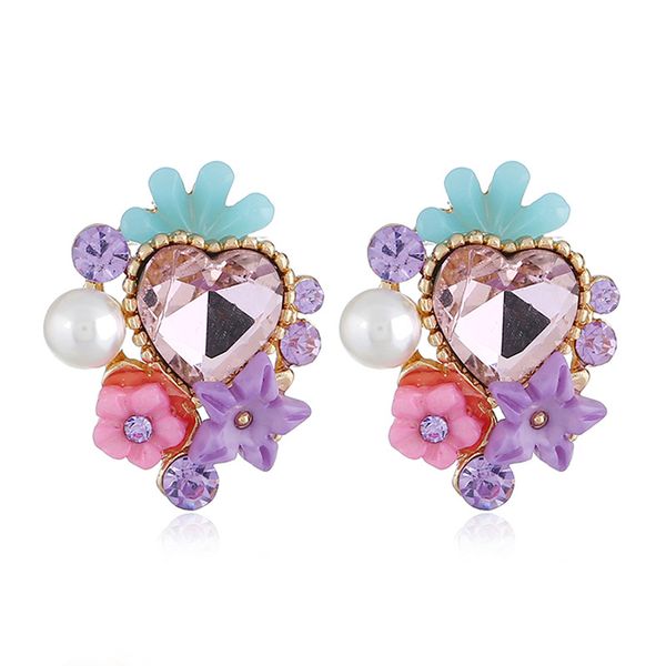 korean sweet flower loving earrings characteristic lovely crystal pentalobe petal water drill heart-shaped earrings, Golden
korean sweet flower loving earrings characteristic lovely crystal pentalobe petal water drill heart-shaped earrings, Golden