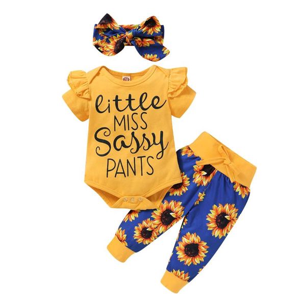 2020 baby summer clothing 3pcs newborn baby girl sunflower clothes short sleeve romper pants headband cotton outfit, White
2020 baby summer clothing 3pcs newborn baby girl sunflower clothes short sleeve romper pants headband cotton outfit, White