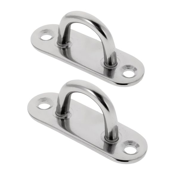 2 pack premium stainless steel oblong pad eye plate stape boat deck 5mm
2 pack premium stainless steel oblong pad eye plate stape boat deck 5mm