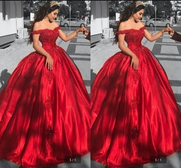 2019 fashion corset quinceanera dresses off shoulder red satin formal party gowns sweetheart sequined lace applique ball gown prom dresses, Blue;red
2019 fashion corset quinceanera dresses off shoulder red satin formal party gowns sweetheart sequined lace applique ball gown prom dresses, Blue;red