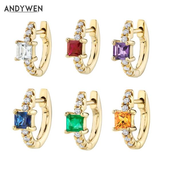 andywen 925 sterling silver single rainbow 8mm huggies hoops earring cz women colorful jewelry for 2020 valentiens gift, Golden;silver
andywen 925 sterling silver single rainbow 8mm huggies hoops earring cz women colorful jewelry for 2020 valentiens gift, Golden;silver