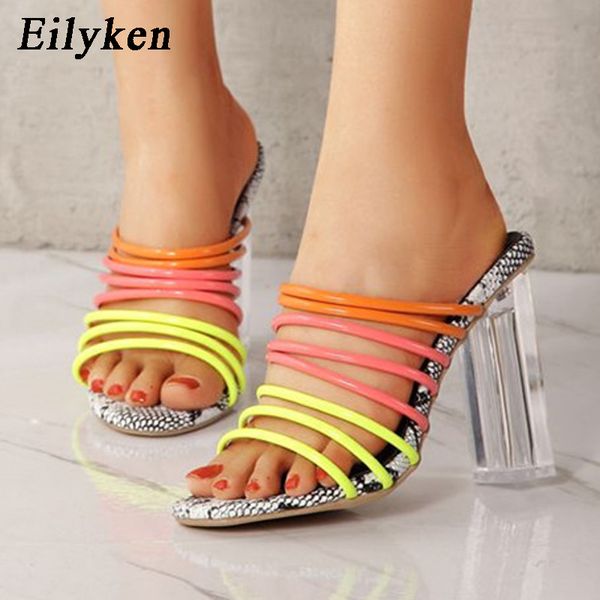 eilyken summer new mixed color jelly sandals women slippers fashion serpentine open toe transparent square heel dress shoes, Black
eilyken summer new mixed color jelly sandals women slippers fashion serpentine open toe transparent square heel dress shoes, Black