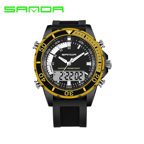 sanda fashion men sports watches waterproof digital watches man outdoor casual noctilucent led calendar swatch clock, Slivery;brown
sanda fashion men sports watches waterproof digital watches man outdoor casual noctilucent led calendar swatch clock, Slivery;brown
