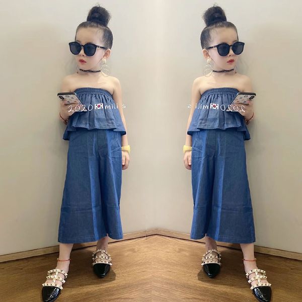 summer girls 2 pcs set baby blouse + jeans kids denim suits children fashion clothes elastic low cut ruched flare 3 to 12 yrs, White
summer girls 2 pcs set baby blouse + jeans kids denim suits children fashion clothes elastic low cut ruched flare 3 to 12 yrs, White