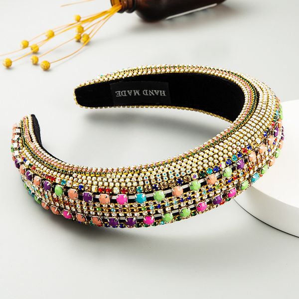 luxury full diamond palace style hair band ins fashion exaggerated personality temperament color diamond heavy industry headband women, Silver
luxury full diamond palace style hair band ins fashion exaggerated personality temperament color diamond heavy industry headband women, Silver