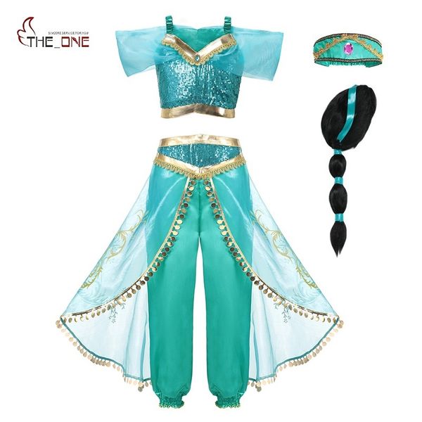muababy arabian fancy dress up for girls sleeveless sequined jasmine cosplay princess costume kids halloween 2 pcs set clothes, Red;yellow
muababy arabian fancy dress up for girls sleeveless sequined jasmine cosplay princess costume kids halloween 2 pcs set clothes, Red;yellow