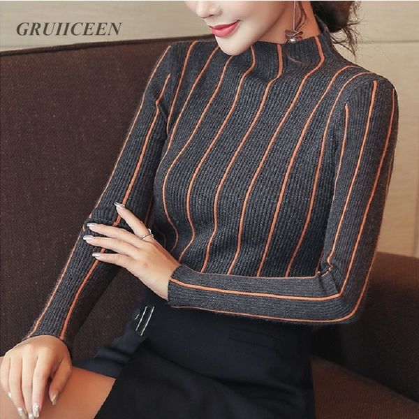 gruiiceen striped turtleneck pullover women 2019 winter thick sweater korean ladies knitted sweater pull femme gy2019939, White;black
gruiiceen striped turtleneck pullover women 2019 winter thick sweater korean ladies knitted sweater pull femme gy2019939, White;black