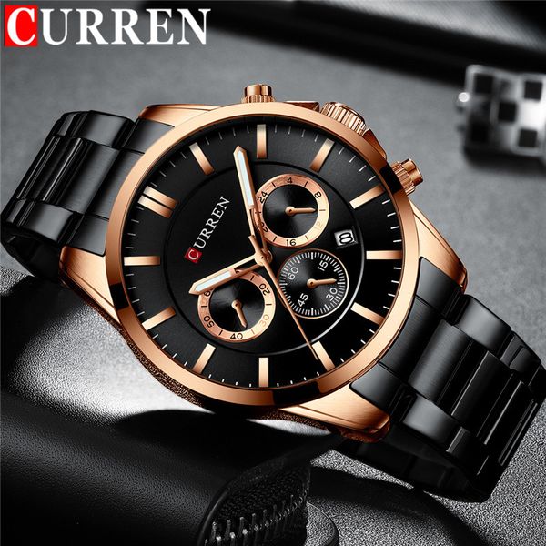 curren chronograph man wristwatch sport male clock black gold stainless steel men quartz watch 8358, Slivery;brown
curren chronograph man wristwatch sport male clock black gold stainless steel men quartz watch 8358, Slivery;brown