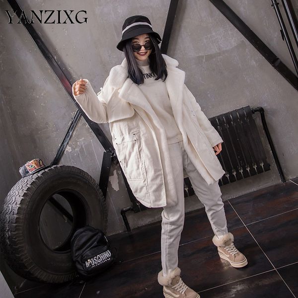 2019 autumn winter long sleeve coat corduroy pockets loose hem irregular casual cotton clothing women fashion tide d170, Black
2019 autumn winter long sleeve coat corduroy pockets loose hem irregular casual cotton clothing women fashion tide d170, Black