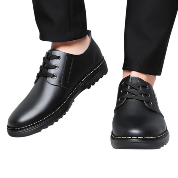 kancoold leather casual shoes round toe lace-up shoes men solid rubber fashion business mens dress genuine leather 1212, Black
kancoold leather casual shoes round toe lace-up shoes men solid rubber fashion business mens dress genuine leather 1212, Black