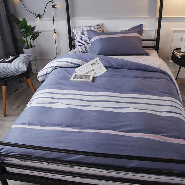 2019 dark blue white stripes dormitory 3pcs bedding set twin hypoallergenic cotton bedlinens duvet cover set single bed
2019 dark blue white stripes dormitory 3pcs bedding set twin hypoallergenic cotton bedlinens duvet cover set single bed