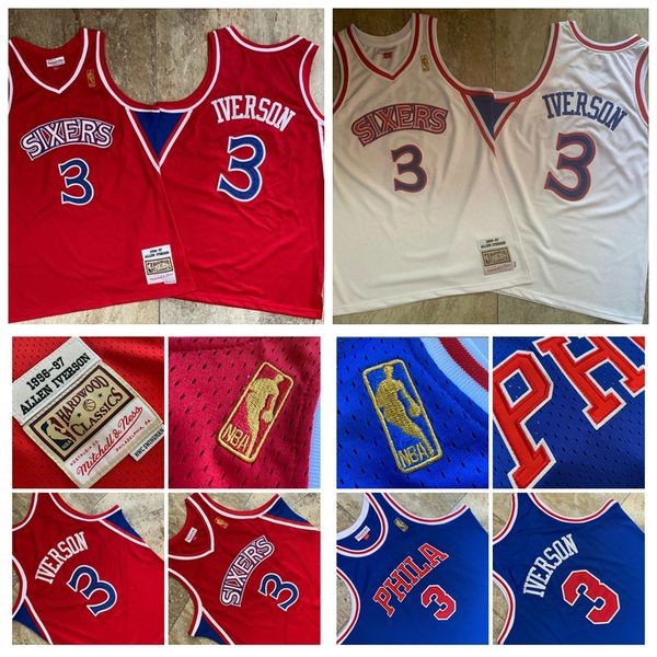retro hardwoods classics 3 iverson philadelphia 76ers vintage mitchell & ness 1996-97 basketball independence swingman jersey, Black;red
retro hardwoods classics 3 iverson philadelphia 76ers vintage mitchell & ness 1996-97 basketball independence swingman jersey, Black;red