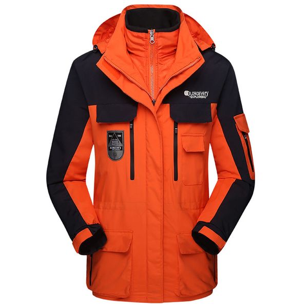 2019 winter warm 3 in 1 parka jacket windbreaker brand two-piece thicken waterproof windproof hooded outwear snow parkas coat, Black
2019 winter warm 3 in 1 parka jacket windbreaker brand two-piece thicken waterproof windproof hooded outwear snow parkas coat, Black