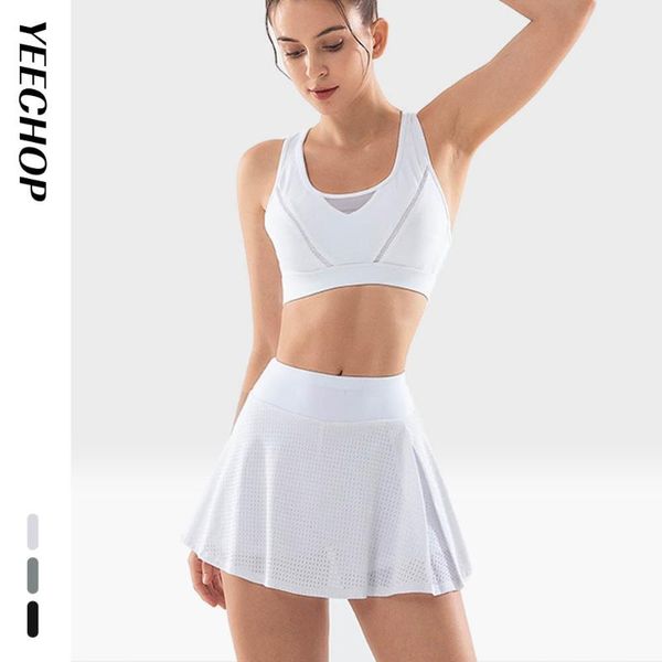 yeechop women seamless yoga set fitness sports suits gym clothing yoga sleeveless bra high waist running short skirts, White;red
yeechop women seamless yoga set fitness sports suits gym clothing yoga sleeveless bra high waist running short skirts, White;red