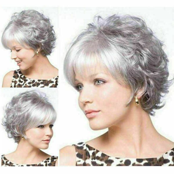 fashion short curly silver hight temperature synthteic gray hair wigs for women daily life to wear, Black
fashion short curly silver hight temperature synthteic gray hair wigs for women daily life to wear, Black