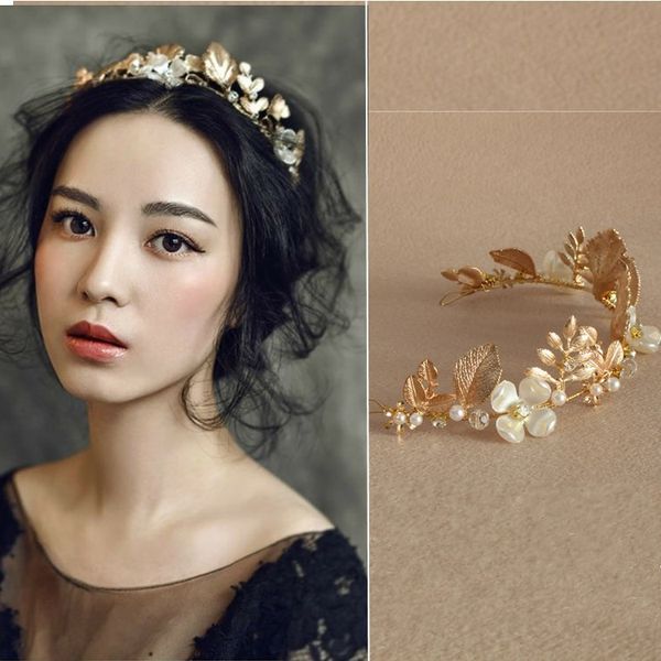 jonnafe new design gold leaf tiara bridal headband handmade pearl hair jewelry wedding accessories vintage women headpiece, White;golden
jonnafe new design gold leaf tiara bridal headband handmade pearl hair jewelry wedding accessories vintage women headpiece, White;golden