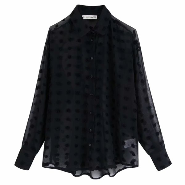 dot flocking chiffon turn-down collar women shirt 2019 autumn leisure lady long sleeves blouse loose s6539, White
dot flocking chiffon turn-down collar women shirt 2019 autumn leisure lady long sleeves blouse loose s6539, White