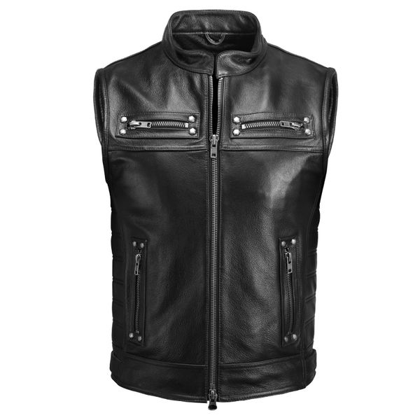 2020 black men american biker's leather vest plus size xxxxl genuine cowhide spring slim fit motorcycle vest ing, Black;white
2020 black men american biker's leather vest plus size xxxxl genuine cowhide spring slim fit motorcycle vest ing, Black;white