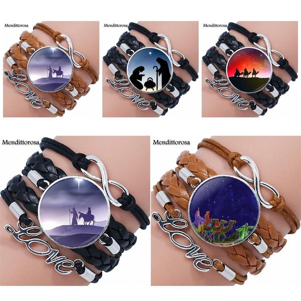 for women children star of bethlehem jewelry multilayer black/brown leather bracelet bangle with glass cabochon jewelry, Golden;silver
for women children star of bethlehem jewelry multilayer black/brown leather bracelet bangle with glass cabochon jewelry, Golden;silver