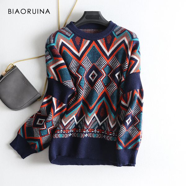 biaoruina women's vintage argyle knitted sweater o-neck female fashion all-match pullover ladies casual korean style sweaters, White;black
biaoruina women's vintage argyle knitted sweater o-neck female fashion all-match pullover ladies casual korean style sweaters, White;black