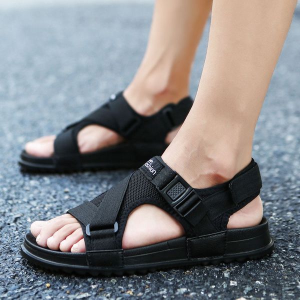 summer flat beach sandals for men 2020 fashion outdoor casual shoes lightweight open toe man sandal sandalias para hombre verano, Black 
summer flat beach sandals for men 2020 fashion outdoor casual shoes lightweight open toe man sandal sandalias para hombre verano, Black