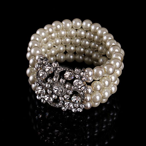 european american pearl handmade bracelet bridal bracelet multilayer inlay zircon pearl women's jewelry, Black
european american pearl handmade bracelet bridal bracelet multilayer inlay zircon pearl women's jewelry, Black
