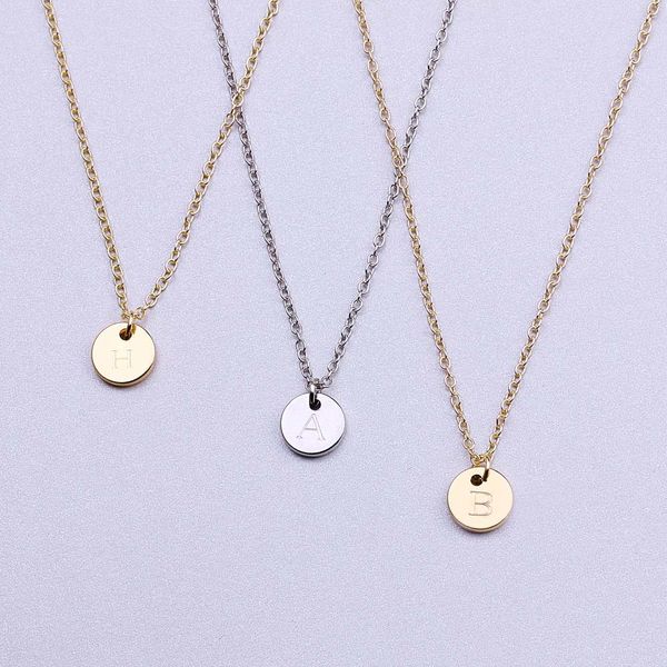 fashion-european and american fashion necklace simple 26 english alphabet pendant necklace new clavicle chain jewelry christmas gift, Silver
fashion-european and american fashion necklace simple 26 english alphabet pendant necklace new clavicle chain jewelry christmas gift, Silver