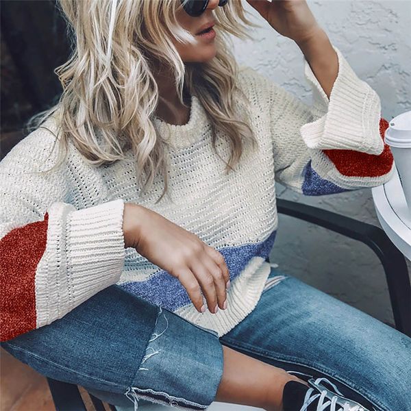 fashion women loose casual thin sweater ladies short knit sweater autumn and winter color striped blusa de frio feminina, White;black
fashion women loose casual thin sweater ladies short knit sweater autumn and winter color striped blusa de frio feminina, White;black