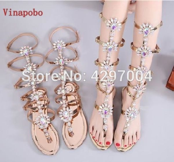 vinapobo summer gladiator flats sandals gold rhinestone knee high buckle strap woman boots bohemia style crystal beach shoes, Black
vinapobo summer gladiator flats sandals gold rhinestone knee high buckle strap woman boots bohemia style crystal beach shoes, Black