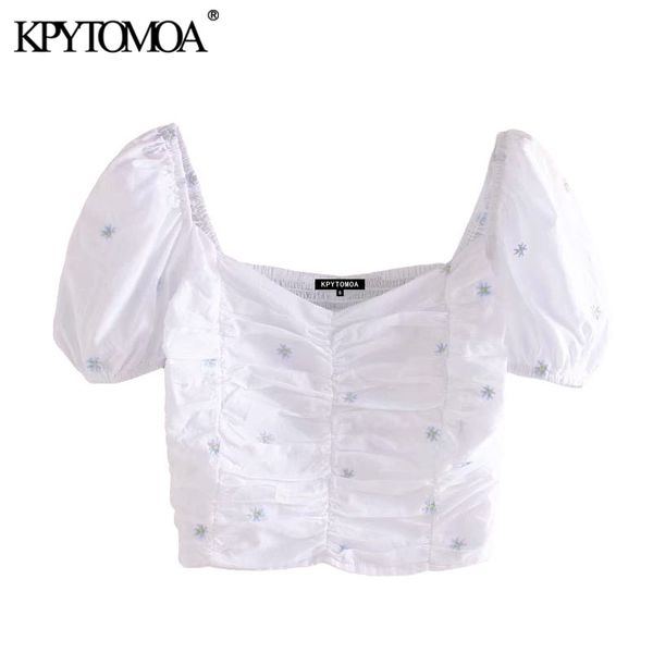 kpytomoa women 2020 fashion floral embroidery cropped blouses vintage puff sleeve back stretchy female shirts blusas chic, White
kpytomoa women 2020 fashion floral embroidery cropped blouses vintage puff sleeve back stretchy female shirts blusas chic, White