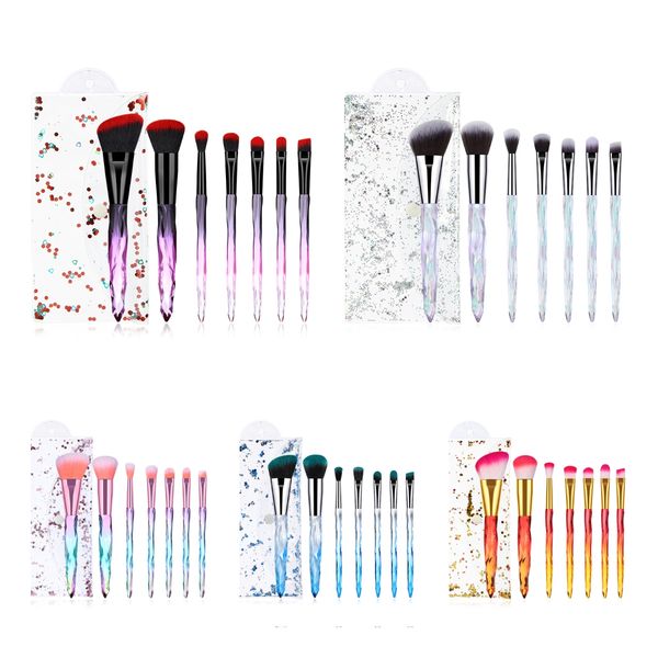 7pcs crystal diamond makeup brush set with pvc bag 5 colors mixed color acrylic handle synthetic hair beauty makeup
7pcs crystal diamond makeup brush set with pvc bag 5 colors mixed color acrylic handle synthetic hair beauty makeup