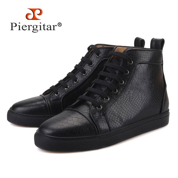 piergitar 2019 new black colors animal embossing genuine leather men boots handcrafted sporty style men's sneakers black outsole
piergitar 2019 new black colors animal embossing genuine leather men boots handcrafted sporty style men's sneakers black outsole