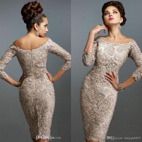 2019 mother off bride dresses scoop full lace 3/4 long sleeves knee length sheath plus size mother of the bride dress, Black;red
2019 mother off bride dresses scoop full lace 3/4 long sleeves knee length sheath plus size mother of the bride dress, Black;red