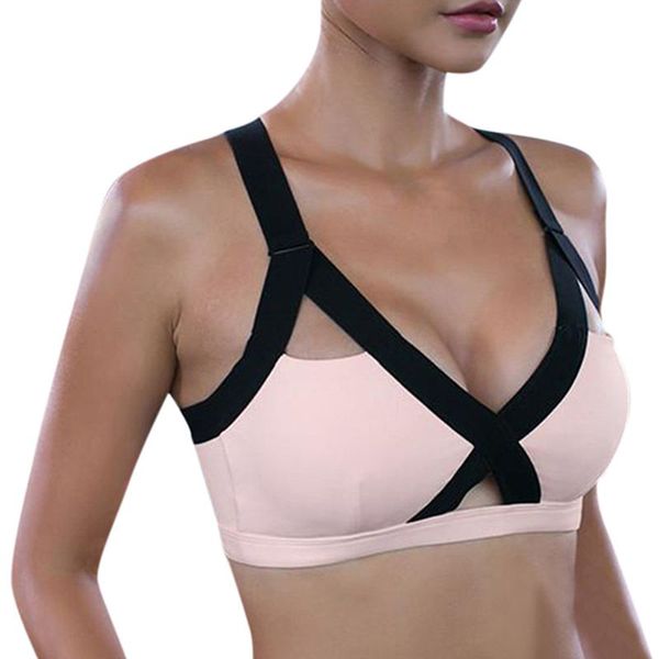 gym clothing summer yoga sport bra women shockproof sports bras cross straps breathable fitness running vest sportswear, White;black
gym clothing summer yoga sport bra women shockproof sports bras cross straps breathable fitness running vest sportswear, White;black