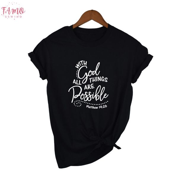 with god all things are possible shirt christian faith religious t shirt women slogan tumblr graphic summer polyester csual shirt, White
with god all things are possible shirt christian faith religious t shirt women slogan tumblr graphic summer polyester csual shirt, White