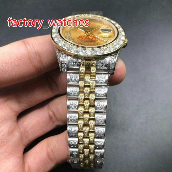 yellow gold 2tone automatic full iced out watch diamonds bezel multi-color face men size 40mm full diamonds wristwatch, Slivery;brown
yellow gold 2tone automatic full iced out watch diamonds bezel multi-color face men size 40mm full diamonds wristwatch, Slivery;brown