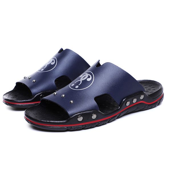 New Style Soft-Sole Men Slippers Korean-style Genuine Leather Single-strap Slipper Fashion Men Shoes Cowhide
