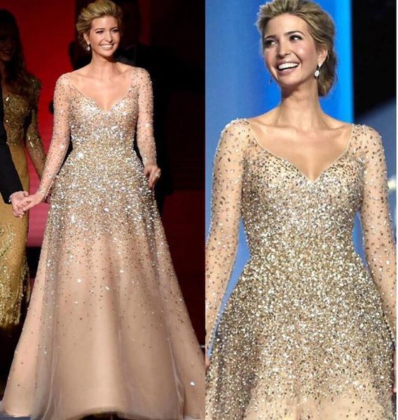 ivanka trump inaugural celebrity dresses 2019 new champagne blingbling beaded princess ball gown tulle nude fashion evening gowns, Black;red
ivanka trump inaugural celebrity dresses 2019 new champagne blingbling beaded princess ball gown tulle nude fashion evening gowns, Black;red