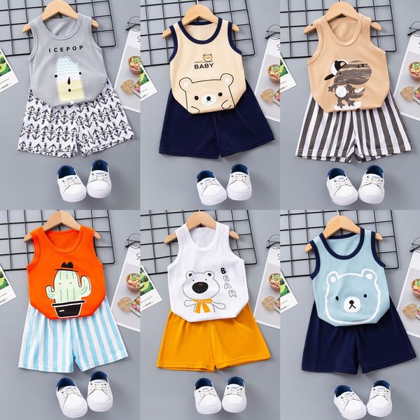 children's vest suit boys' sleeveless cotton thin style girls baby underwear shorts boys' underwear pajamas vest pajamas, Blue
children's vest suit boys' sleeveless cotton thin style girls baby underwear shorts boys' underwear pajamas vest pajamas, Blue