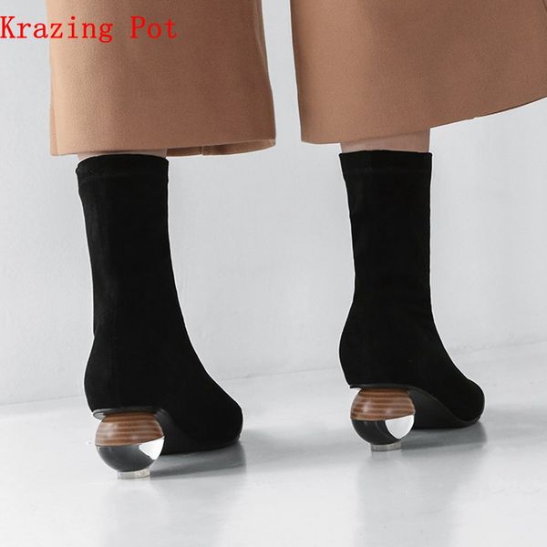 krazing pot 2019 cow leather art designer velvet shoes pointed toe stretch boots crystal strange heels luxury boots l82, Black
krazing pot 2019 cow leather art designer velvet shoes pointed toe stretch boots crystal strange heels luxury boots l82, Black