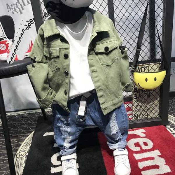 children's spring and autumn set baby boy clothes set child letter jacket + t-shirt + jeans 3 piece children's clothing, White
children's spring and autumn set baby boy clothes set child letter jacket + t-shirt + jeans 3 piece children's clothing, White