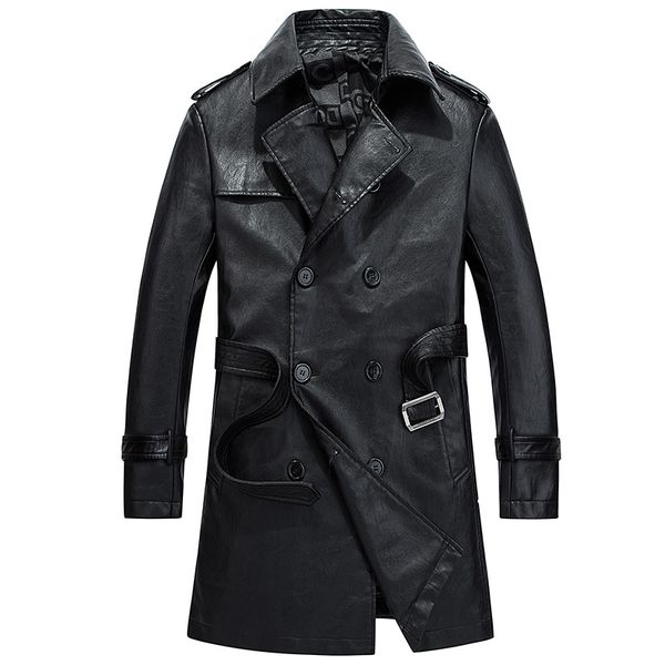 winter leather coat long jacket men motorcycle leather jackets casual pu trench coat men's faux overcoats, Black
winter leather coat long jacket men motorcycle leather jackets casual pu trench coat men's faux overcoats, Black