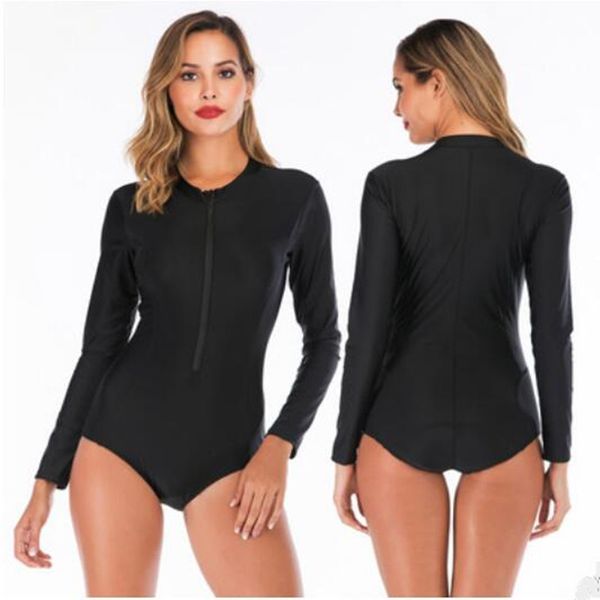 2019 women black long/short sleeve swimwear beach front zip up rash guard sports rashguard surfing one piece swimsuit monokini, Black;white
2019 women black long/short sleeve swimwear beach front zip up rash guard sports rashguard surfing one piece swimsuit monokini, Black;white