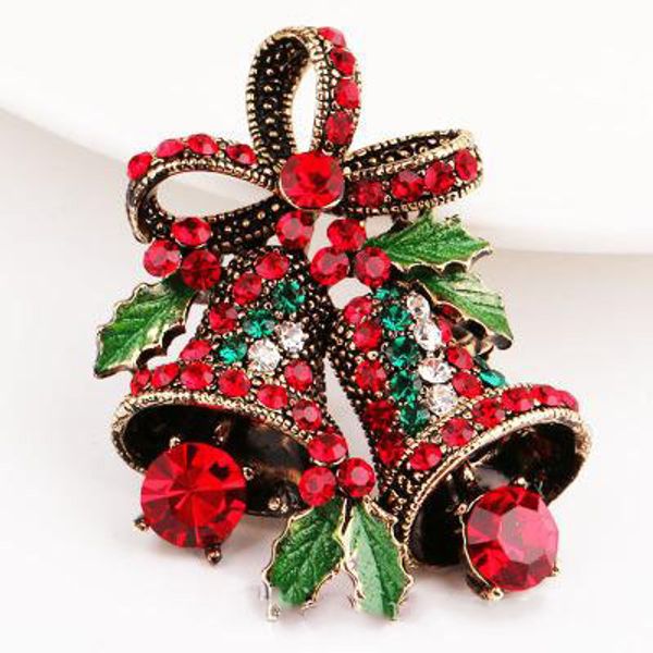 christmas suit pins vintage lovely two bow bells brooches for women creative gift jewelry coat dress accessories an2996
christmas suit pins vintage lovely two bow bells brooches for women creative gift jewelry coat dress accessories an2996